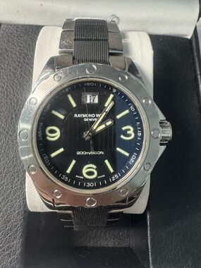 Raymond Weil Black Dial Silver-Bezel Men's Sport Watch